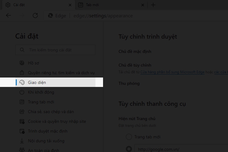 Cách đặt Google làm trang chủ với Microsoft Edge 2