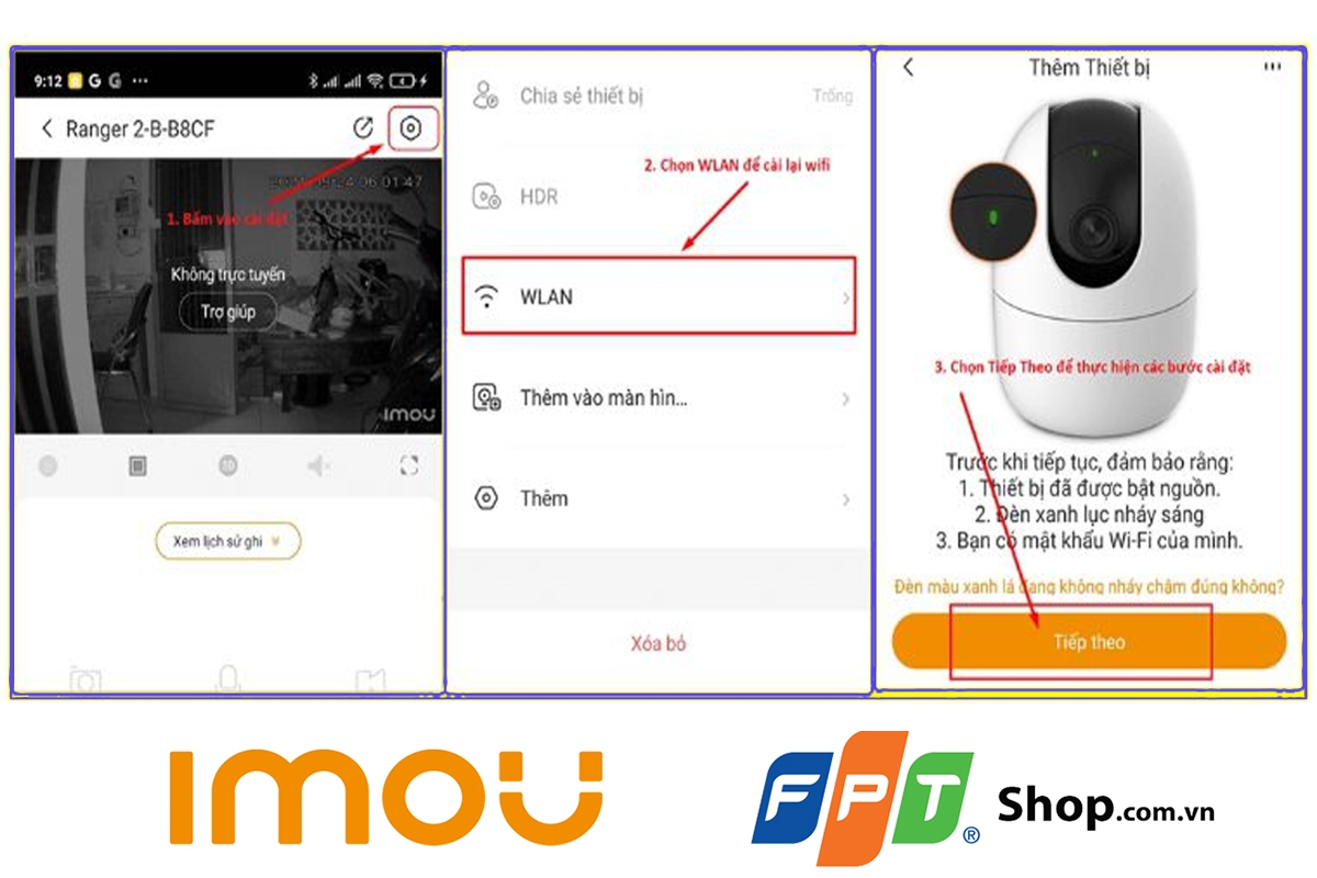 cách cài lại camera Imou khi thay đổi Wifi - hình 2