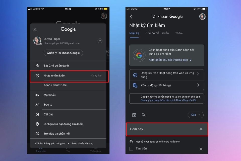 Lịch sử xem gần đây 1