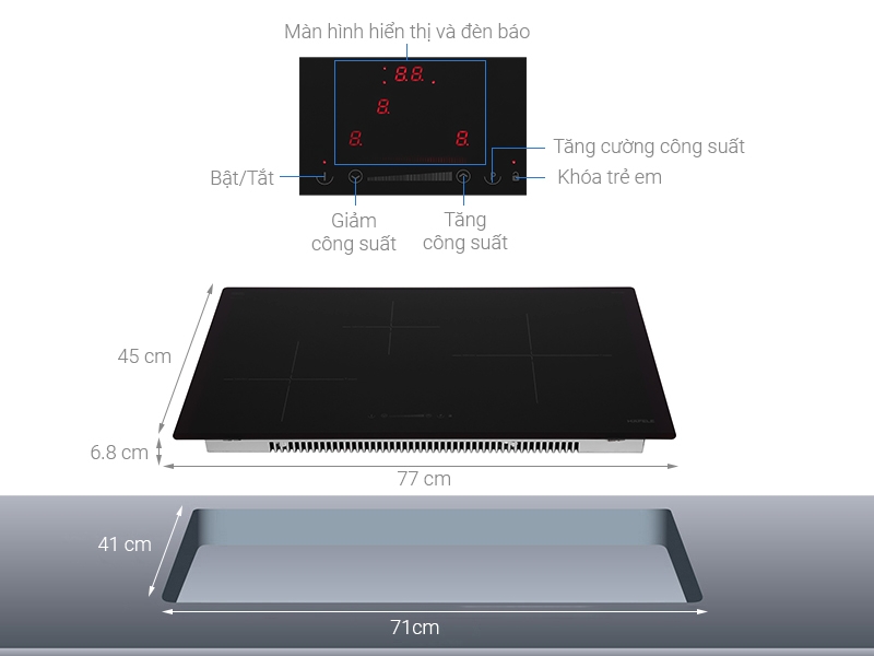 bếp từ 3 vùng nấu giá rẻ-ảnh 3