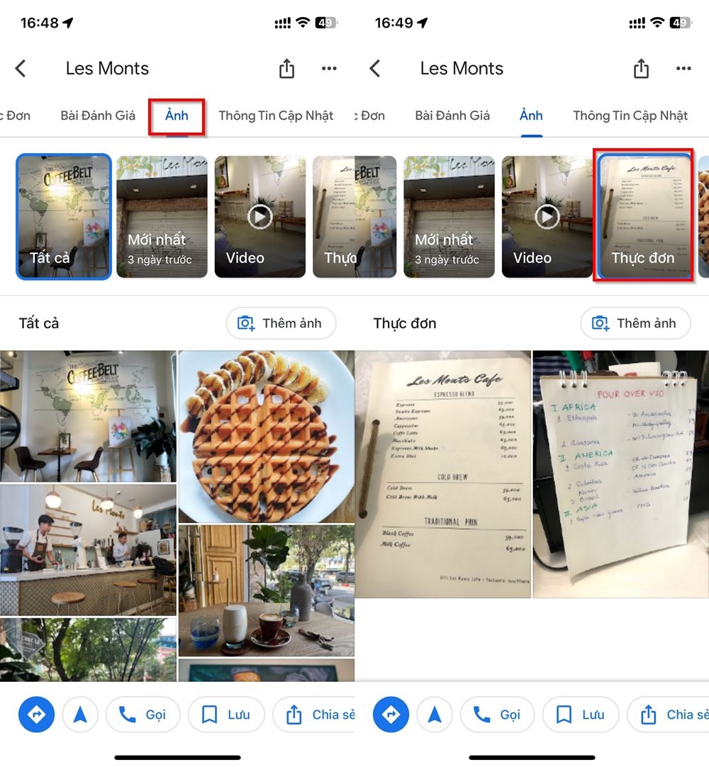 Cách xem thực đơn quán ăn trên Google Maps&nbsp;3