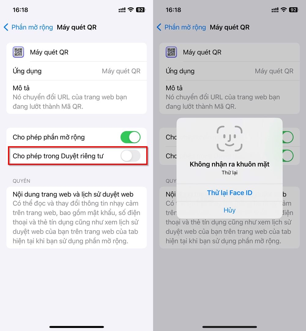 Cách sử dụng tiện ích mở rộng ở chế độ duyệt web ẩn danh trên Safari 4