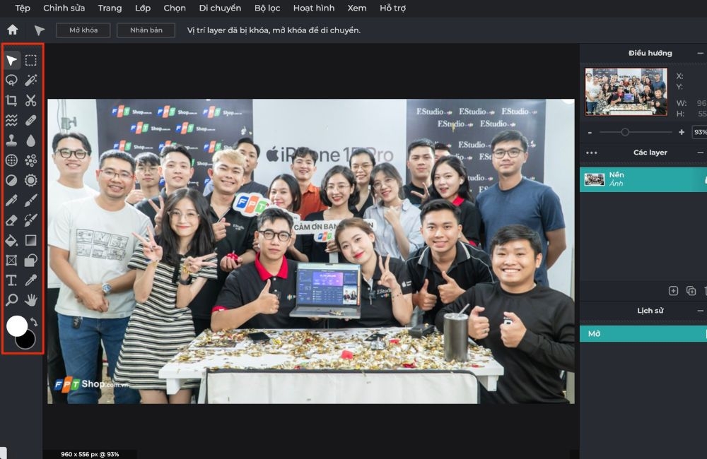 chọn và chỉnh sửa ảnh theo sở thích