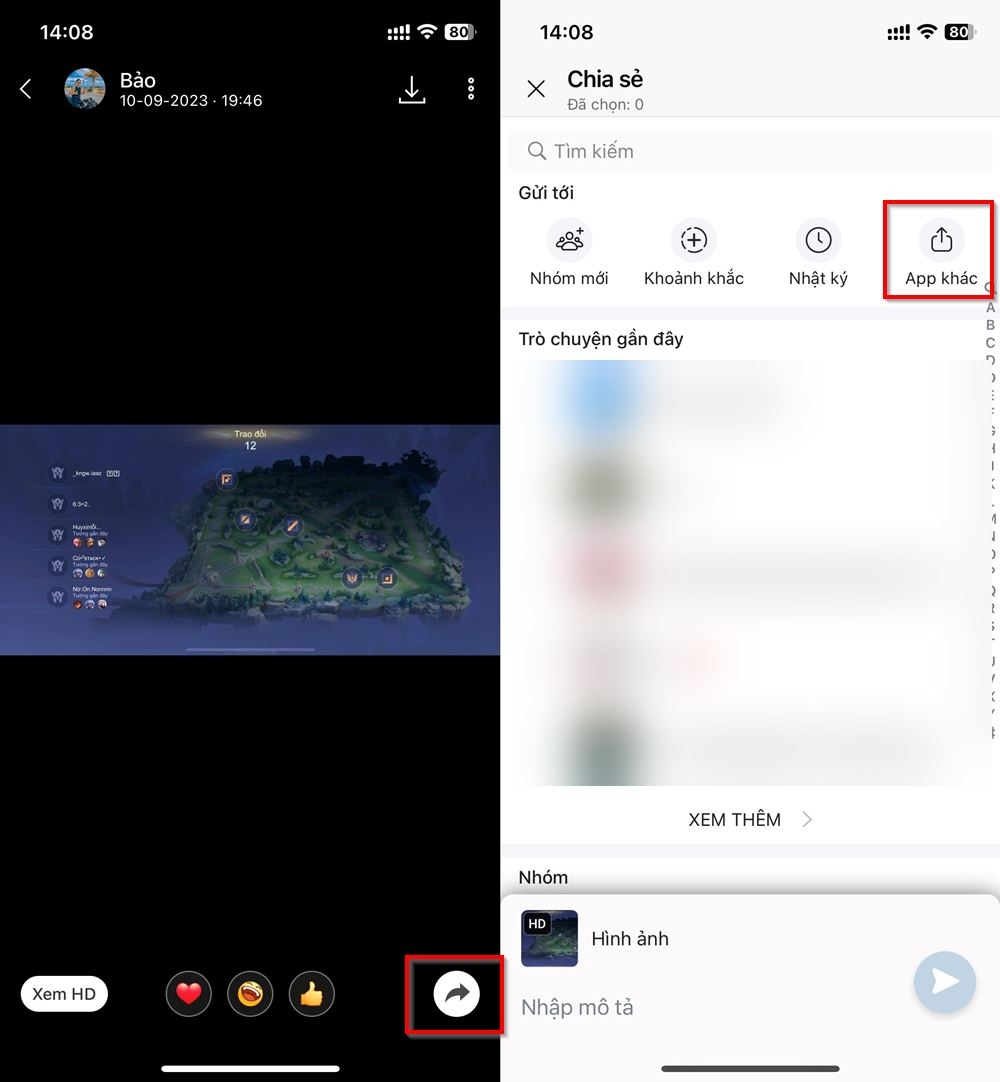 Cách gửi ảnh trên Zalo qua Gmail 2