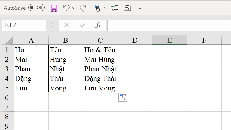 Cách gộp họ và tên trong Excel - hình 5