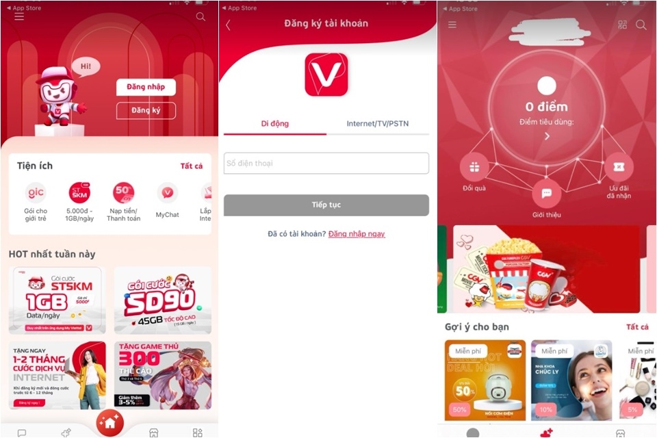 Khóa sim Viettel bằng app My Viettel