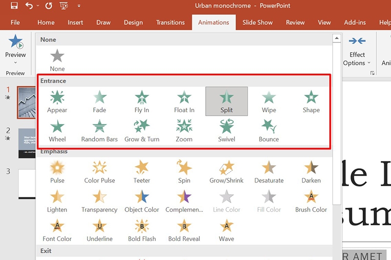 Hiệu ứng Entrance trong Powerpoint là gì? Cách tạo hiệu ứng Entrance cho đối tượng (Hình 1)