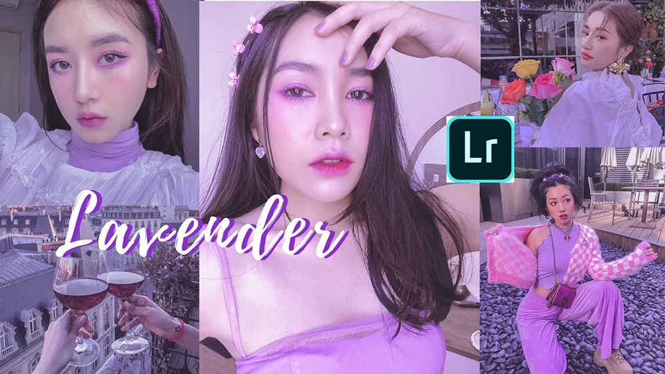 Màu Lightroom tím hồng