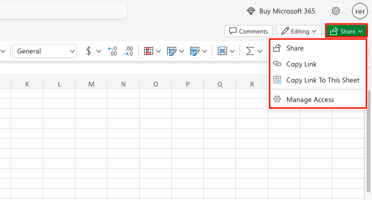 Hướng dẫn sử dụng Excel Web