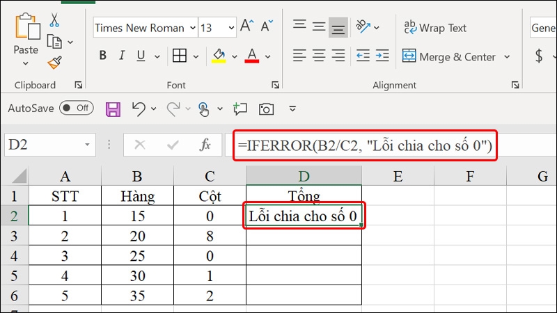 Cách khắc phục lỗi&nbsp;#DIV/0! - hình 3