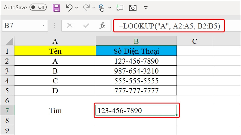 Cách sử dụng hàm LOOKUP - hình 3
