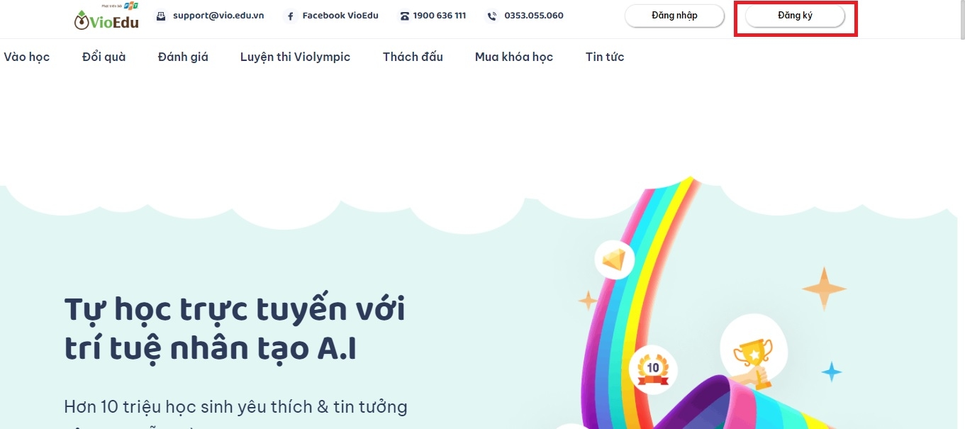 cách đăng nhập VioEdu 1