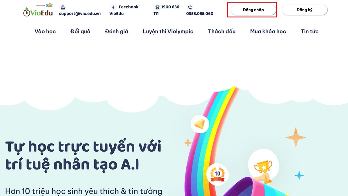 cách đăng nhập VioEdu 5