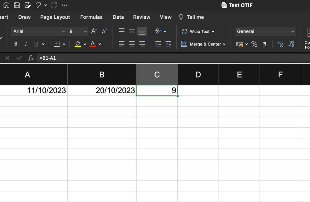 Hàm trừ ngày tháng trong Excel