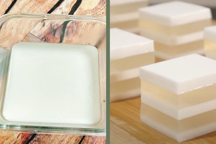 Thành phẩm thạch rau câu dừa sữa tươi