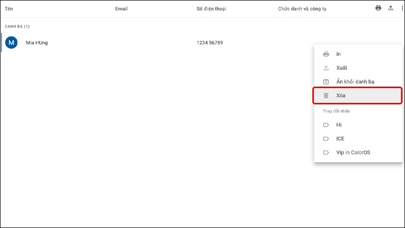 Cách xem và xóa danh bạ Gmail - hình 12