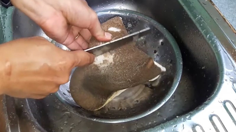 Cạo sạch sẽ màng đen trên lá sách