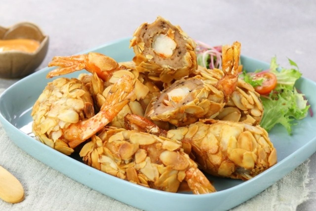 Tôm bọc hạnh nhân giòn giòn bắt vị