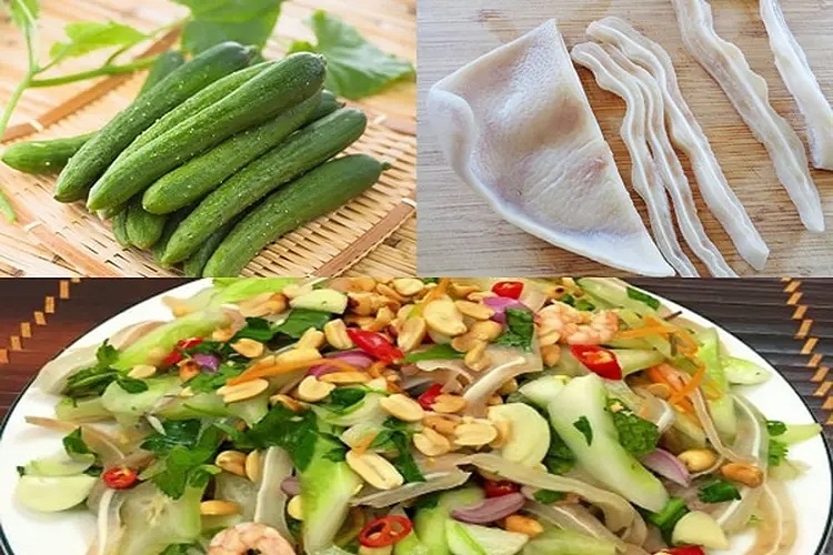 Nộm tai heo dưa chuột chua ngọt