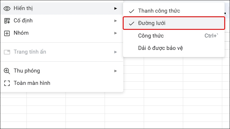 Xóa dòng kẻ trong Google Sheet - hình 2