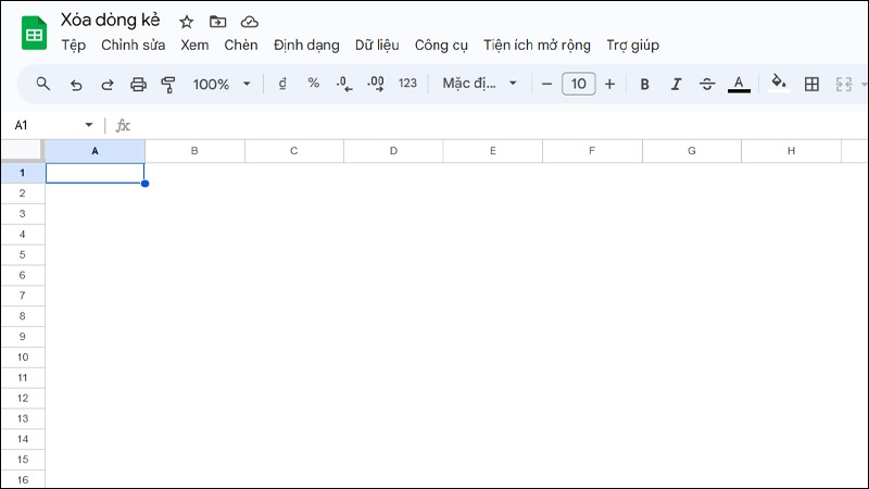 Xóa dòng kẻ trong Google Sheet - hình 3