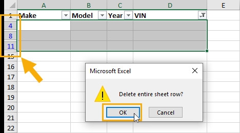 Tips to delete blank rows in Excel quickly and safely (14)