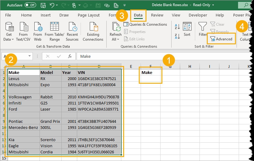 Tips to delete blank rows in Excel quickly and safely (16)