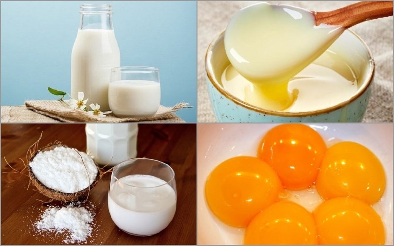 Nguyên liệu cần có cho món kem dừa Tràng Tiền