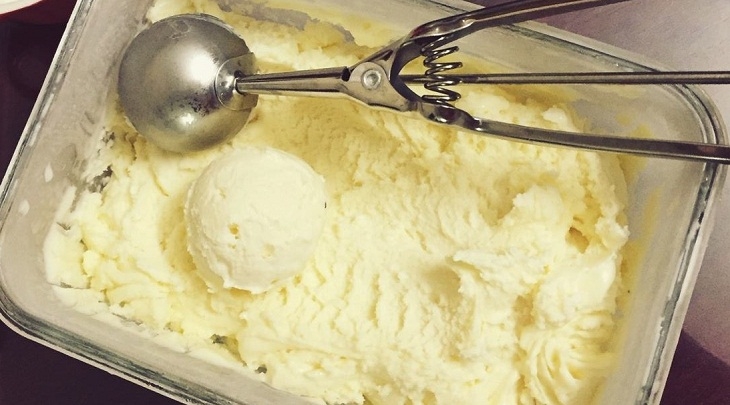 Cấp đông kem dừa và thực hiện theo các thao tác đã hướng dẫn