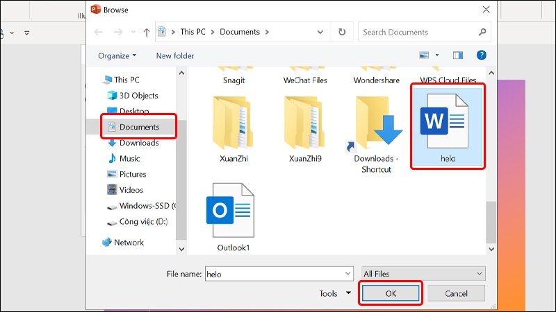 chèn file word vào powerpoint - hình 8