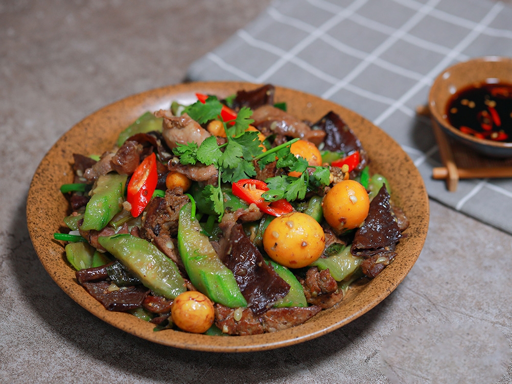 mướp xào 4