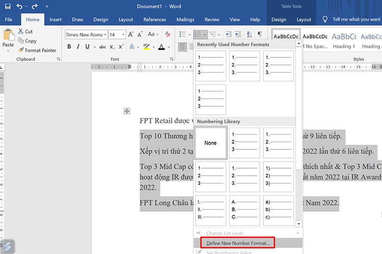 Summary of 3 fastest and simplest ways to number in Word 2023 (Image 20)