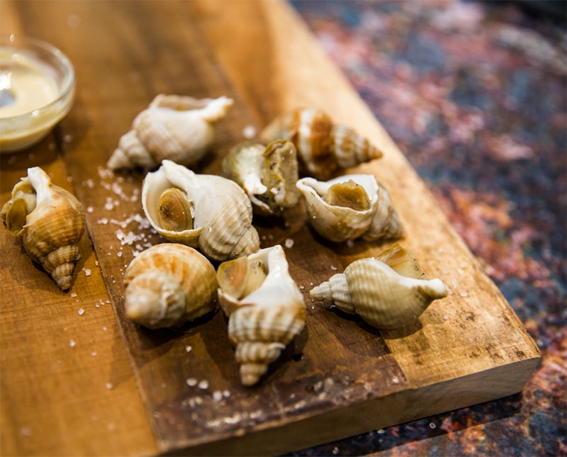 Muốn ốc tươi ngon cần làm sạch cát ngay khi đánh bắt vào bờ