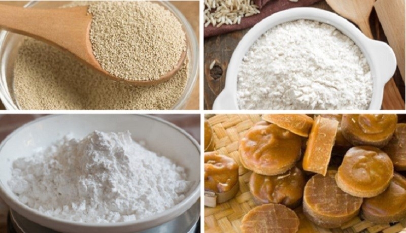 Các nguyên liệu cần thiết trong món bánh bò thốt nốt