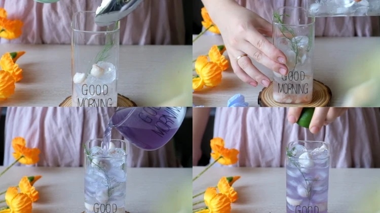 Hoàn thành ly trà măng cụt