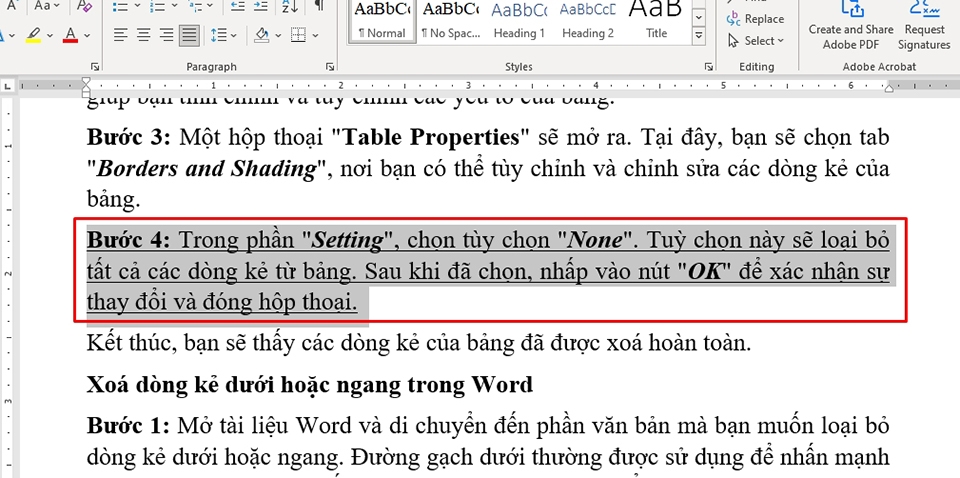Cách xóa dòng kẻ trong Word - Ảnh 06