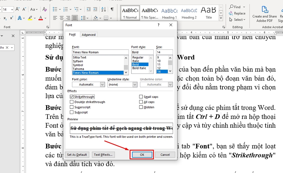 Cách gạch ngang trong Word - Ảnh 08