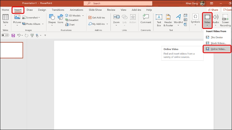Chèn video từ YouTube vào PowerPoint - hình 3