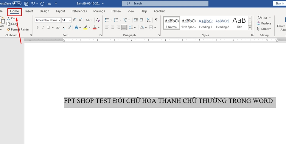 Đổi chữ hoa thành chữ thường trong Word - Ảnh 03