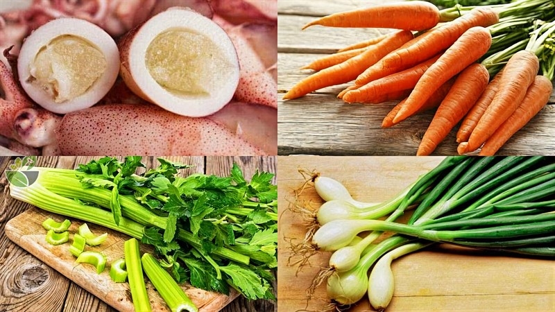 Bạn cần mua đầy đủ nguyên liệu chế biến mực hấp gừng