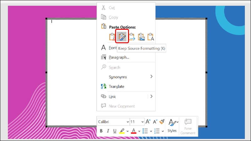 Copy bảng từ Word sang PowerPoint - hình 5