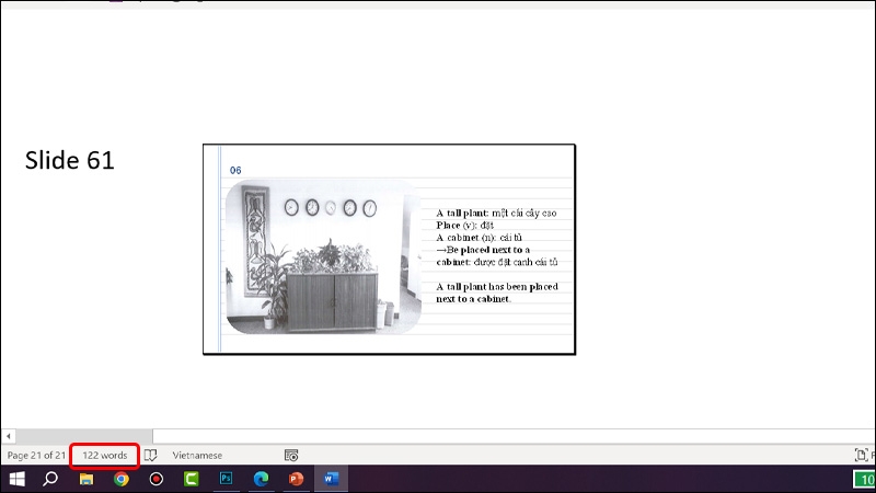 Cách đếm số từ trong slide PowerPoint - hình 8