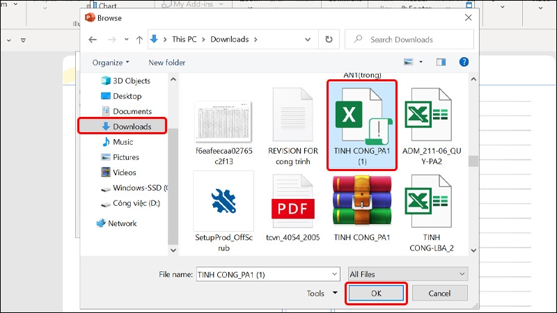 Cách chèn file Excel vào PowerPoint - hình 14