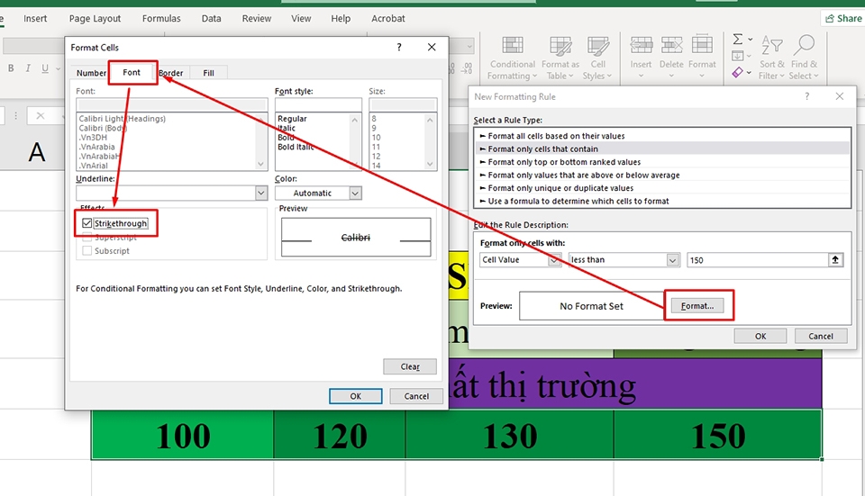 Cách gạch ngang chữ trong Excel - Ảnh 17
