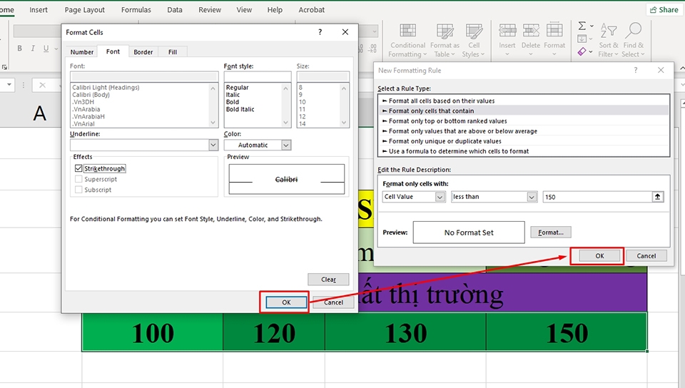 Cách gạch ngang chữ trong Excel - Ảnh 18