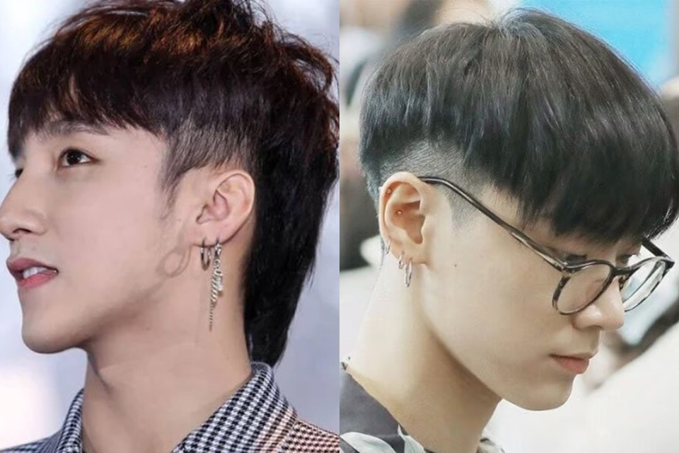 Kiểu tóc cắt moi nam Hàn Quốc