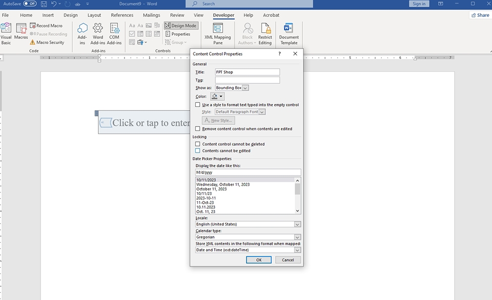 Tạo biểu mẫu trong Word - Ảnh 13