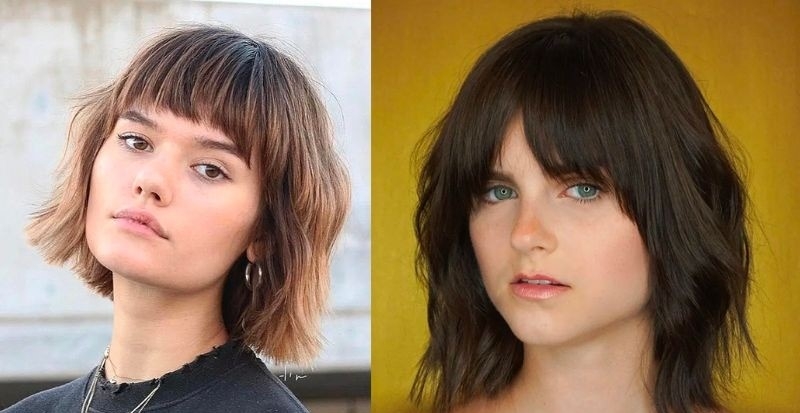 Tóc mullet nữ mặt vuông