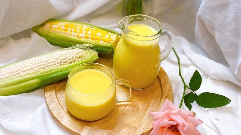 Một ly sữa ngô thơm ngon bổ dưỡng, óng ánh