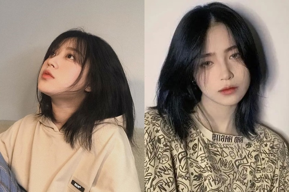 Tóc ngang vai tự nhiên, không uốn